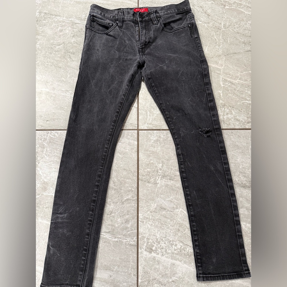 Men's Black Distressed Jeans